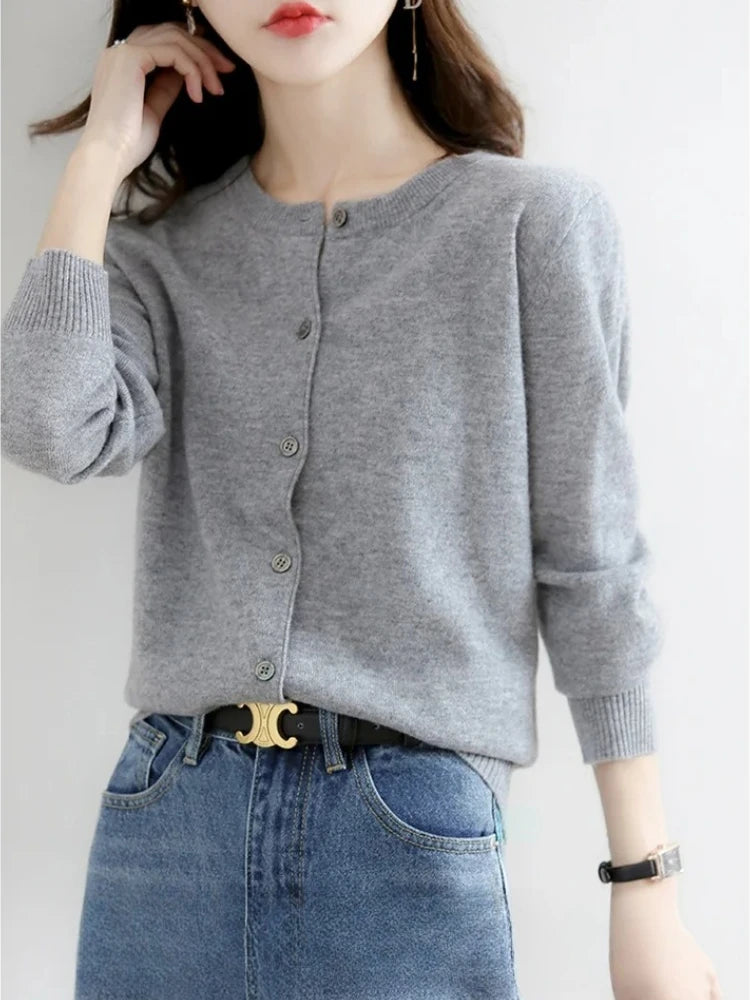 Round Neck Cardigan
