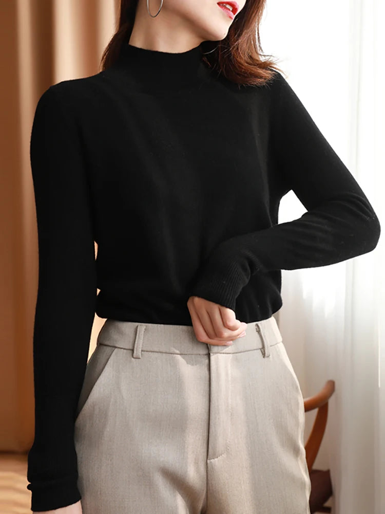 Chic Turtleneck Pullover Sweater