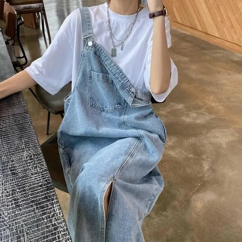 Denim Sleeveless Overall Dress