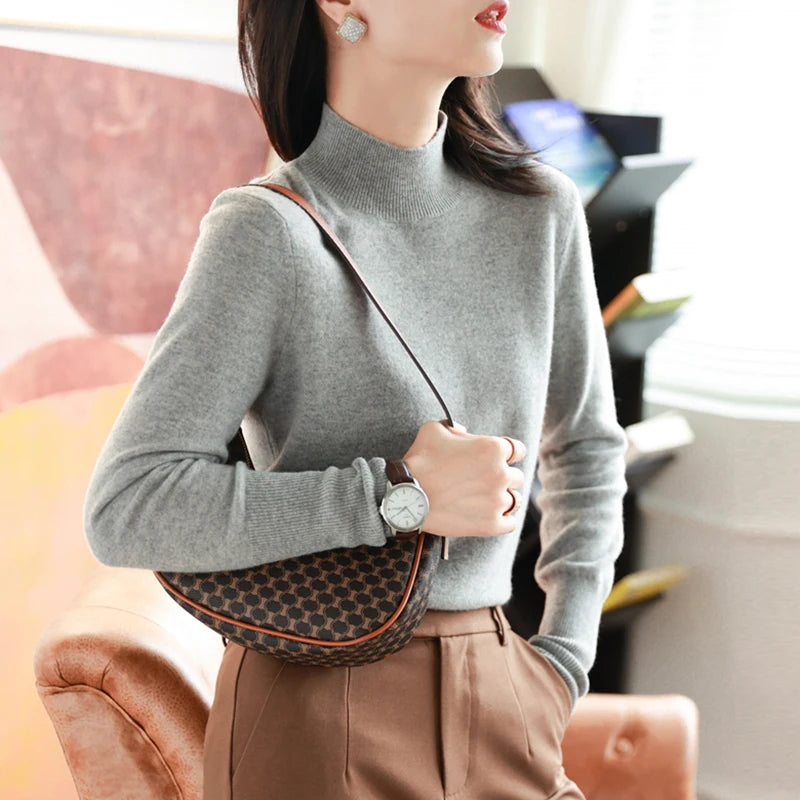 Chic Turtleneck Pullover Sweater