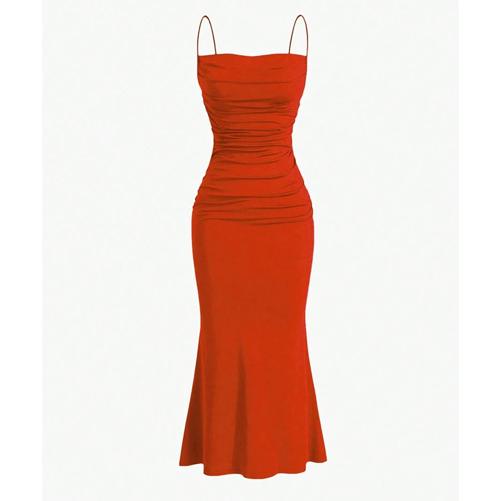 Maxi Spaghetti Strap Party Dress