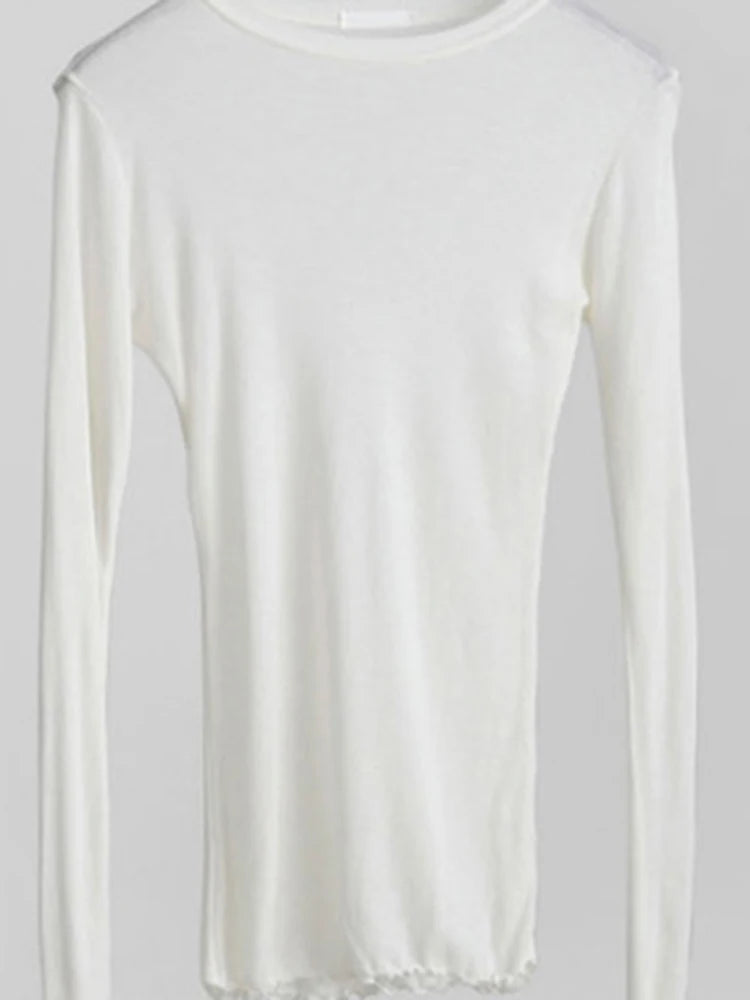 Plain Long Sleeve Basic Thin T Shirt