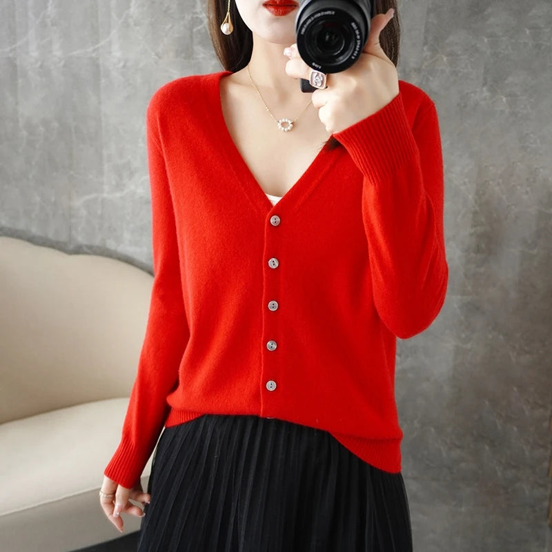 V-Neck Temperament Loose Sweater