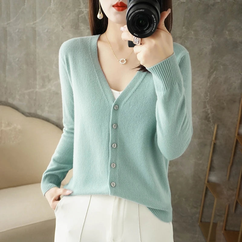 V-Neck Temperament Loose Sweater