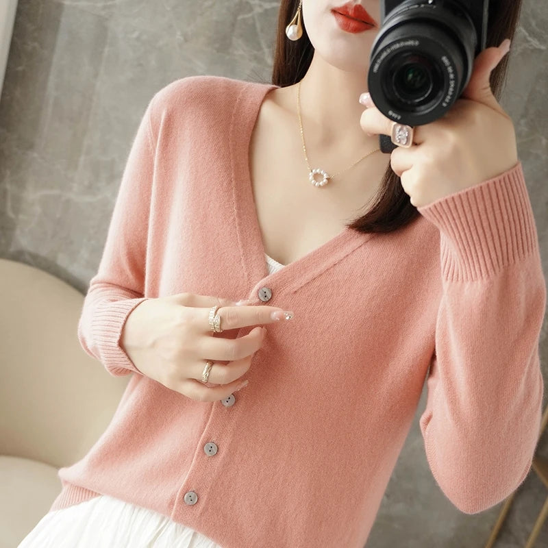 V-Neck Temperament Loose Sweater