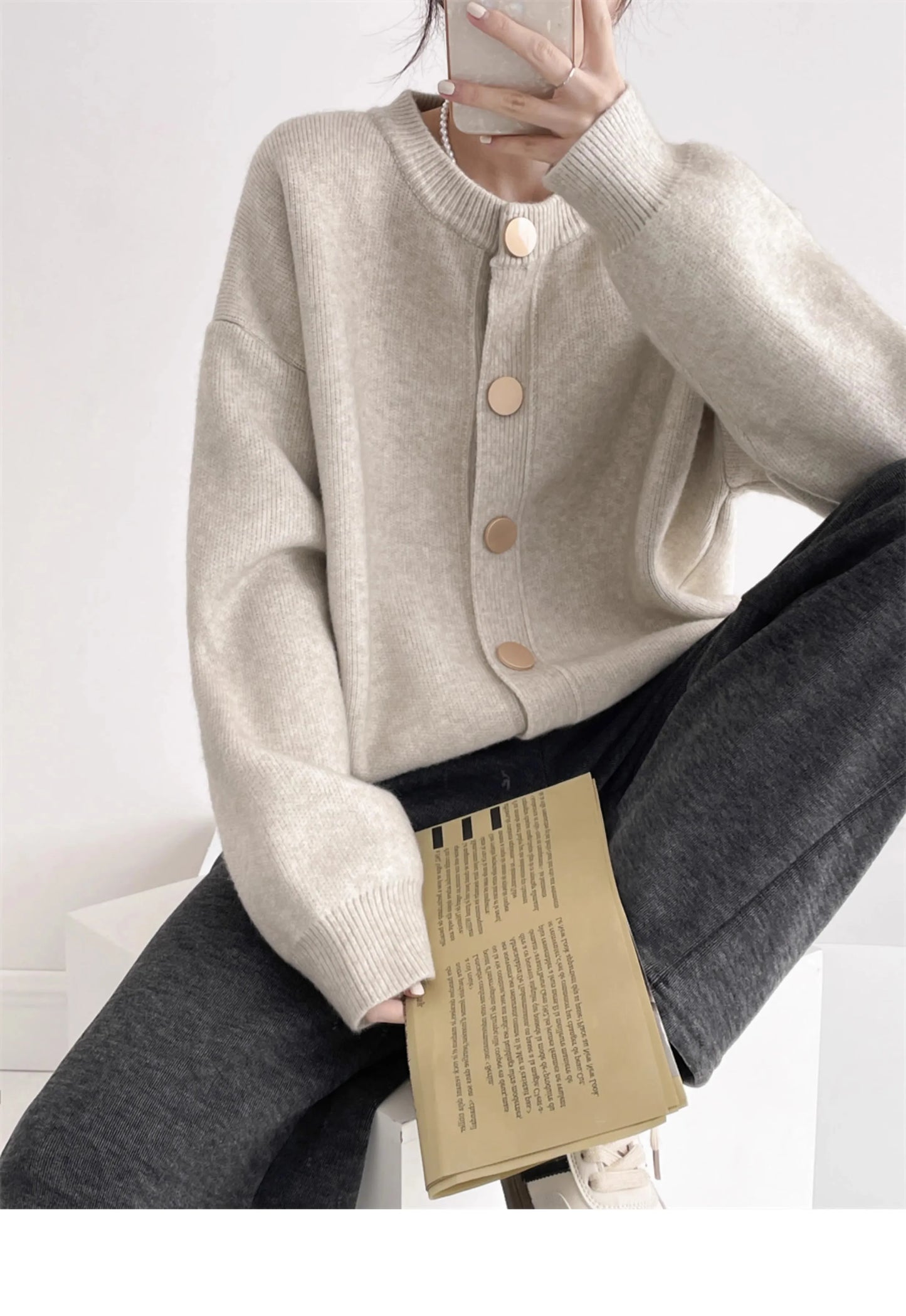 Knitted Loose Cardigans Sweater