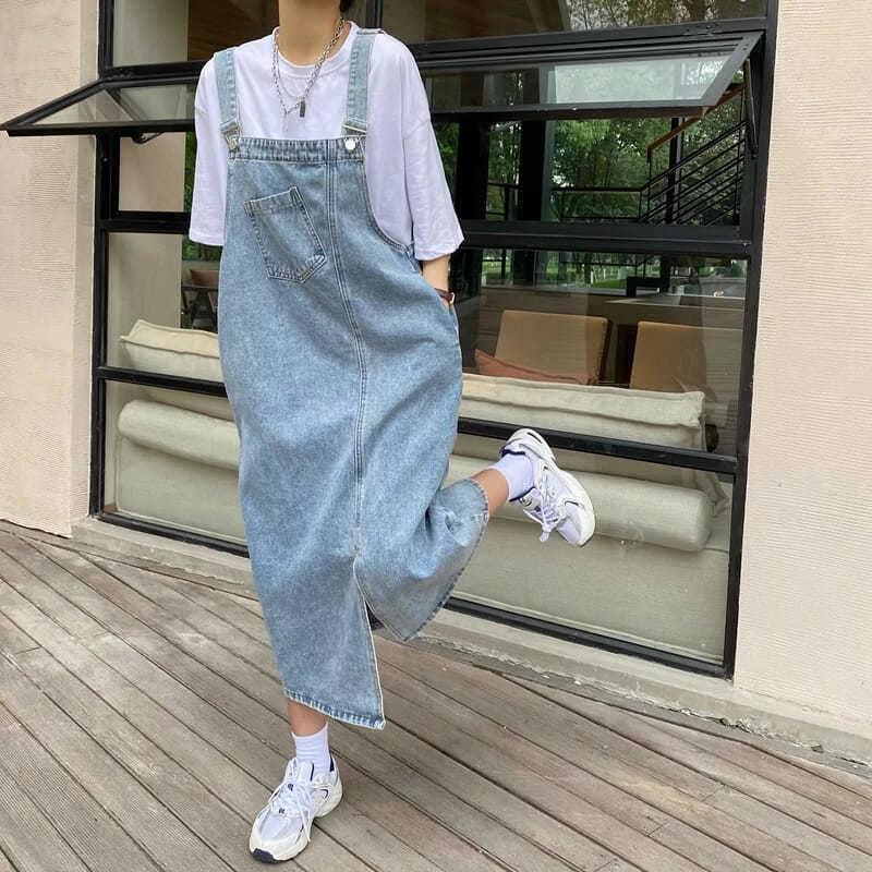 Denim Sleeveless Overall Dress